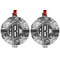 Camo Metal Ball Ornament - Front and Back