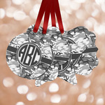 Camo Metal Ornaments - Double Sided w/ Monogram
