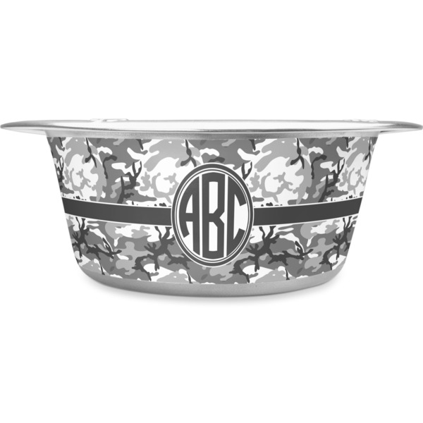 Custom Camo Stainless Steel Dog Bowl (Personalized)