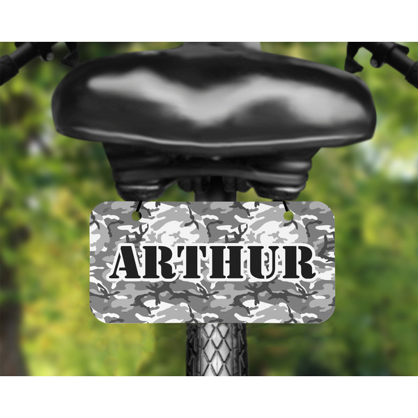 Camo Mini License Plate on Bicycle - LIFESTYLE Two holes