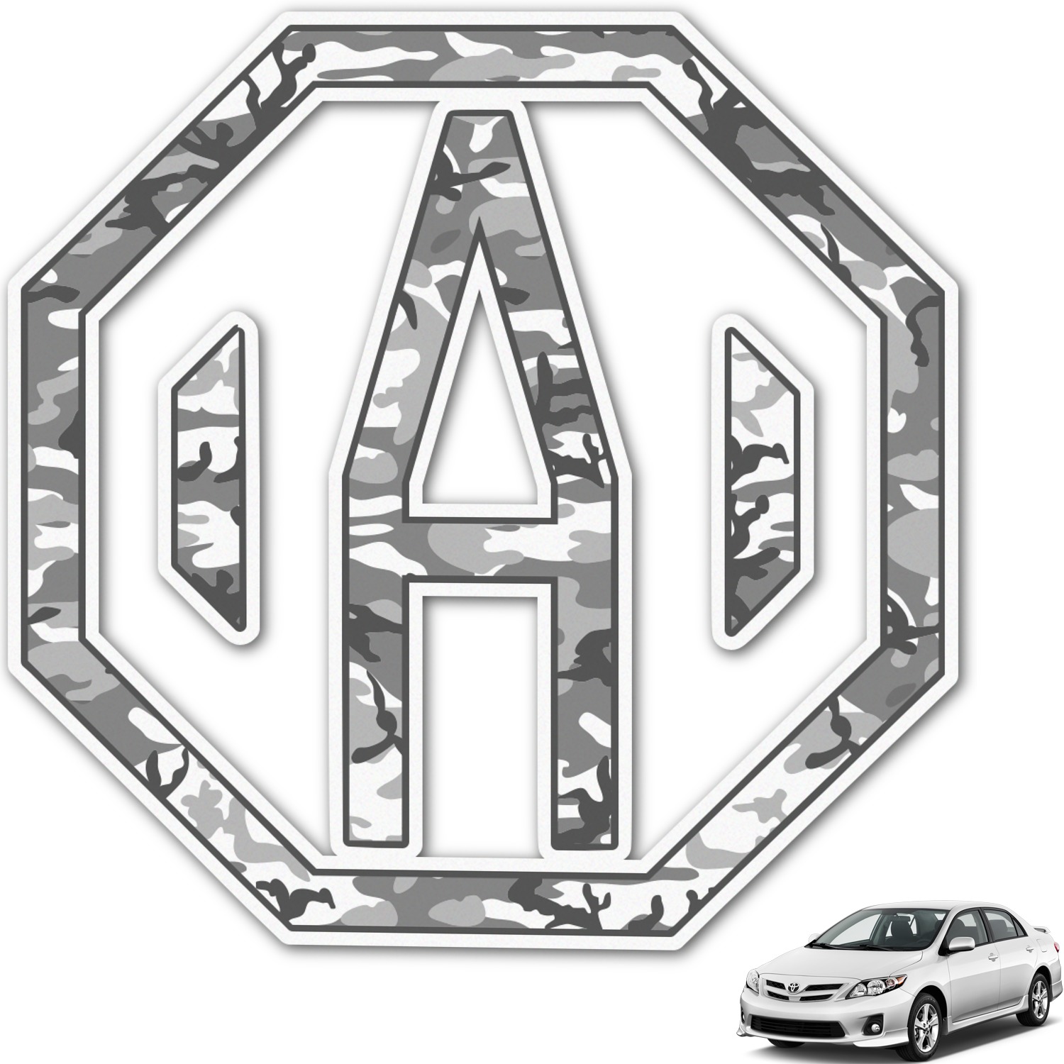 Custom Camo Monogram Car Decal (Personalized) YouCustomizeIt