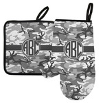 Camo Left Oven Mitt & Pot Holder Set w/ Monogram