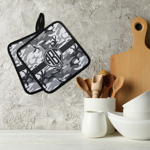 Camo Neoprene Pot Holder - Set of 2  LIFESTYLE