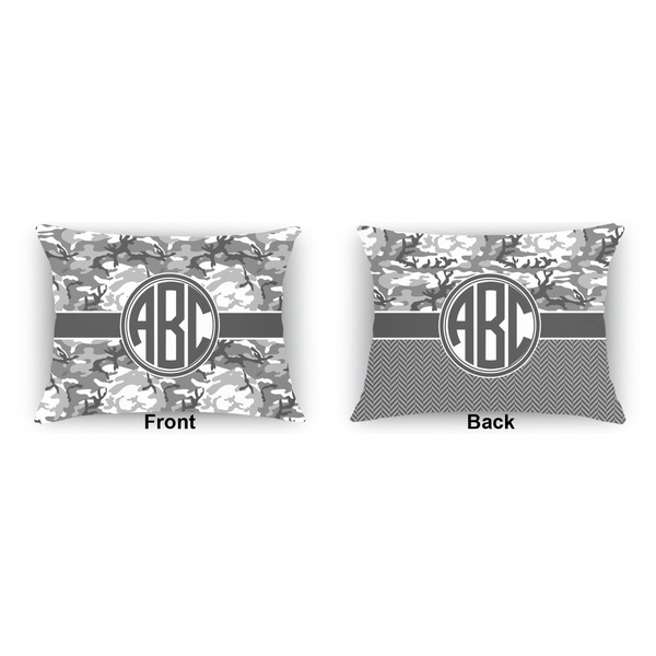 Camo  Outdoor Rectangular Throw Pillow (Front and Back)