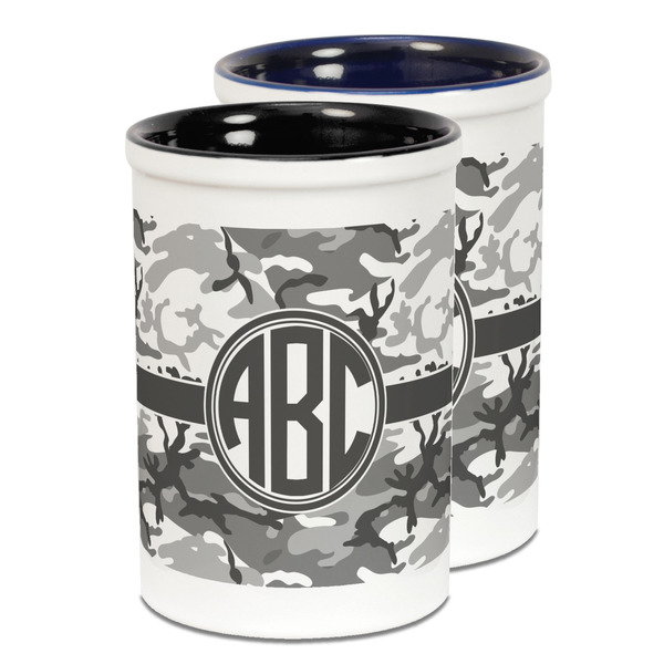 Custom Camo Ceramic Pencil Holder - Large