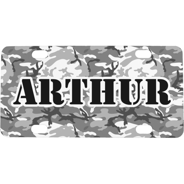Custom Camo Mini / Bicycle License Plate (4 Holes) (Personalized)
