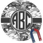 Camo Round Fridge Magnet (Personalized)