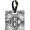 Camo Plastic Luggage Tag - Square w/ Monogram