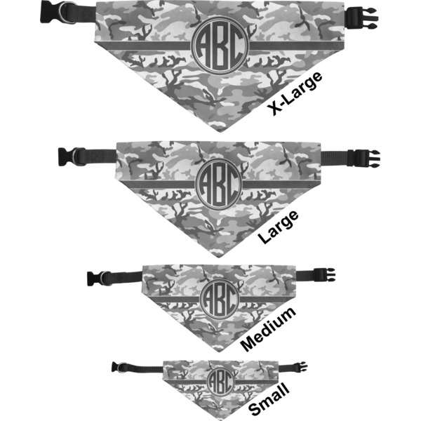 Camo Pet Bandana Sizes