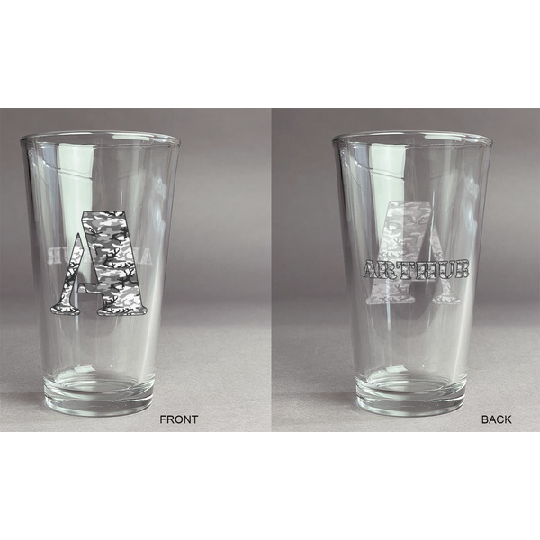 Camo Pint Glass - Two Content - Approval