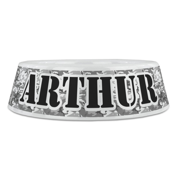 Camo Plastic Pet Bowls - Large - FRONT