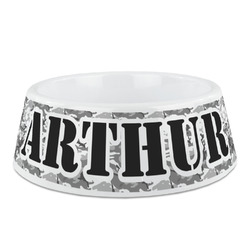 Camo Plastic Dog Bowl (Personalized)