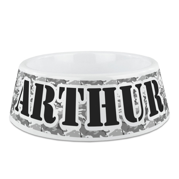 Custom Camo Plastic Dog Bowl - Medium (Personalized)