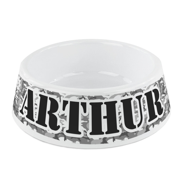 Custom Camo Plastic Dog Bowl - Small (Personalized)