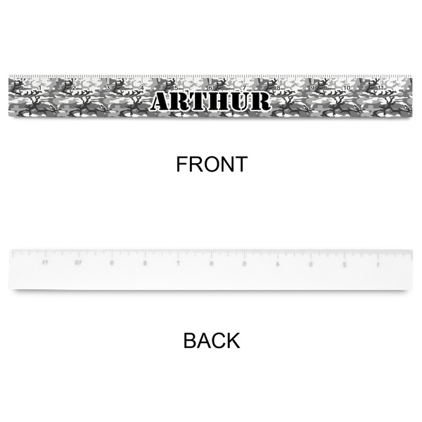 Camo Plastic Ruler - 12" - APPROVAL