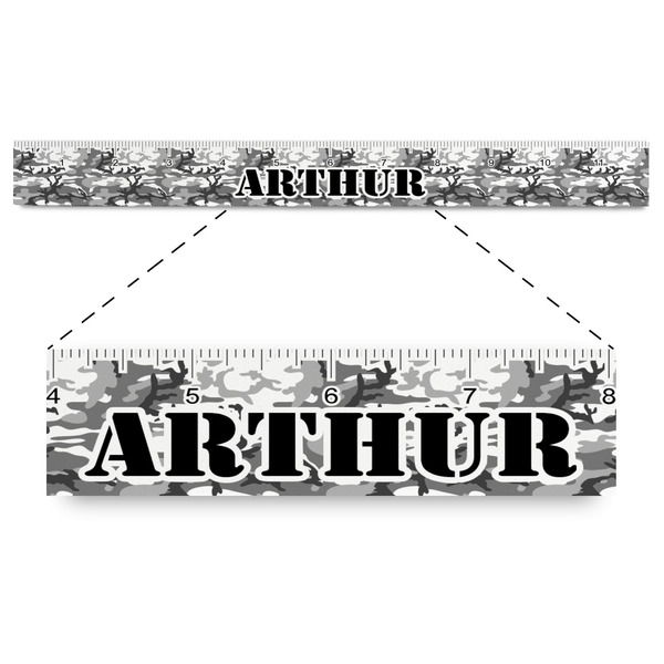Custom Camo Plastic Ruler - 12" (Personalized)