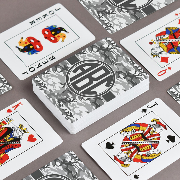 Camo Playing Cards - Front & Back View
