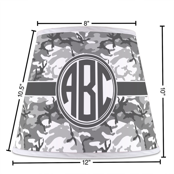 Camo Poly Film Empire Lampshade - Dimensions