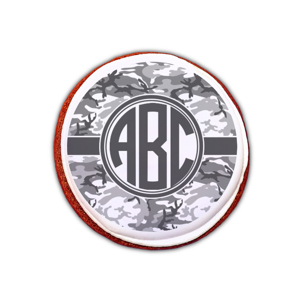 Camo Printed Icing Circle - XSmall - On Cookie