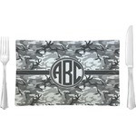 Camo Glass Rectangular Lunch / Dinner Plate (Personalized)