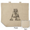 Camo Reusable Cotton Grocery Bag - Front & Back View