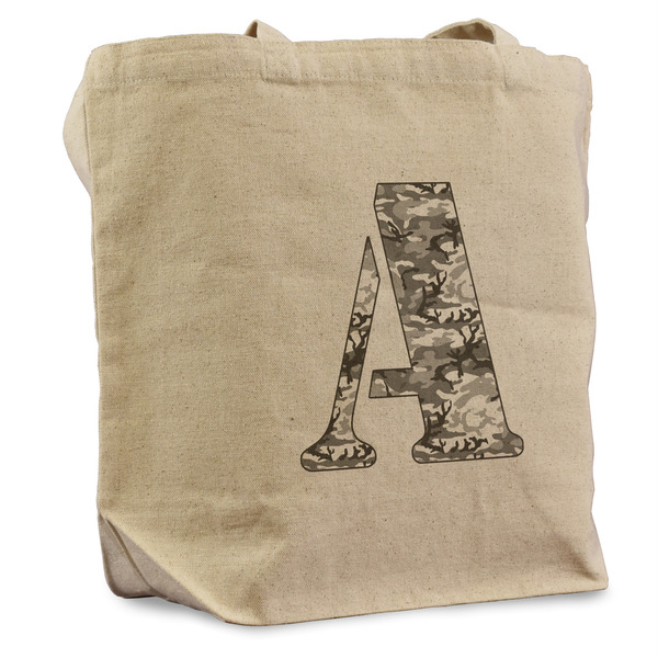 Custom Camo Reusable Cotton Grocery Bag (Personalized)