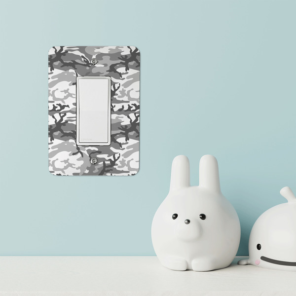 Camo Rocker Light Switch Covers - Single - IN CONTEXT