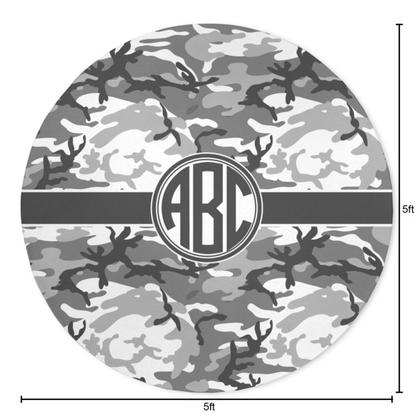 Camo Round Area Rug - Size