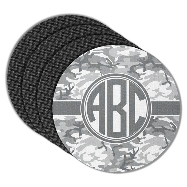 Custom Camo Round Rubber Backed Coasters - Set of 4 (Personalized)