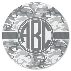 Camo Round Rubber Backed Coaster (Personalized)