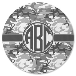 Camo Round Rubber Backed Coaster (Personalized)