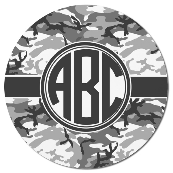 Camo Round Fridge Magnet - FRONT