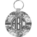 Camo Round Plastic Keychain (Personalized)
