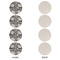Camo Round Linen Placemats - APPROVAL Set of 4 (single sided)