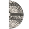 Camo Round Linen Placemats - HALF FOLDED (double sided)