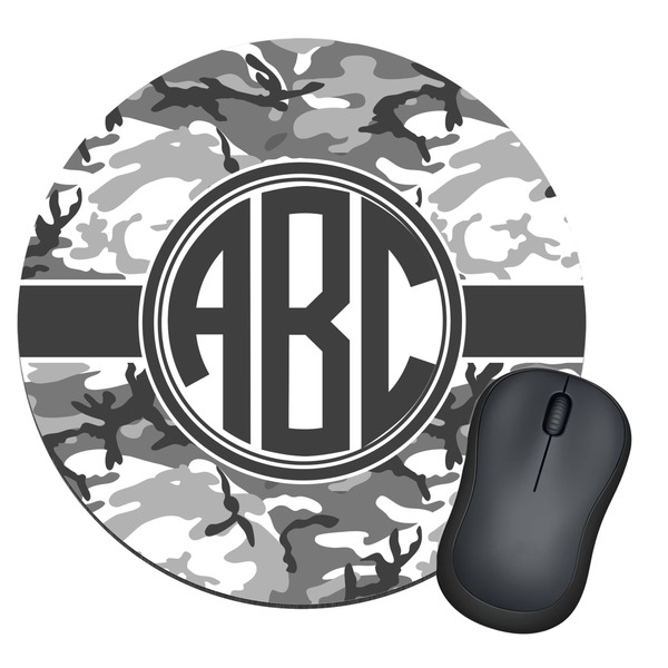 Custom Camo Round Mouse Pad (Personalized)