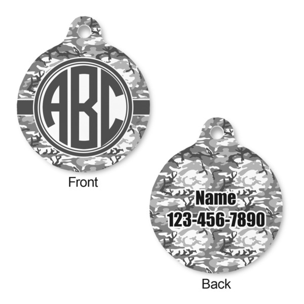 Camo Round Pet ID Tag - Large - Approval