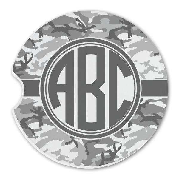 Custom Camo Sandstone Car Coaster - Single (Personalized)