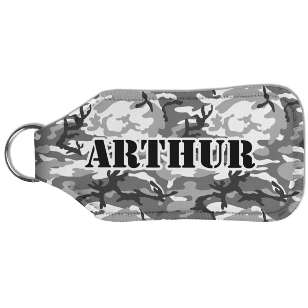 Camo Sanitizer Holder Keychain - Large (Back)