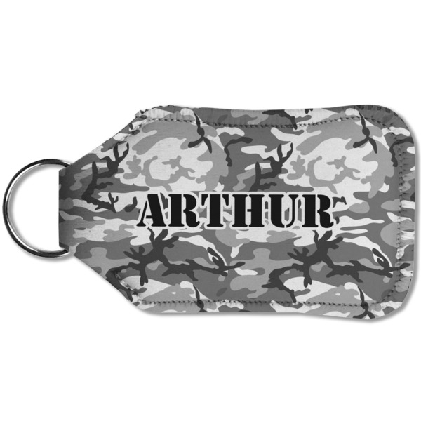 Camo Sanitizer Holder Keychain - Small (Back)