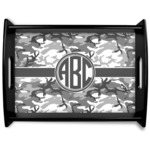 Camo Black Wooden Tray - Large (Personalized)