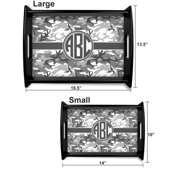 Camo Serving Tray Black Sizes