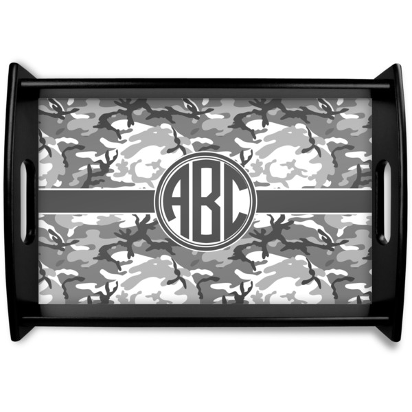 Custom Camo Black Wooden Tray - Small (Personalized)