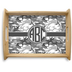 Camo Natural Wooden Tray - Large (Personalized)