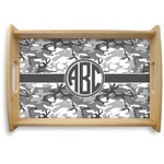 Camo Natural Wooden Tray - Small (Personalized)