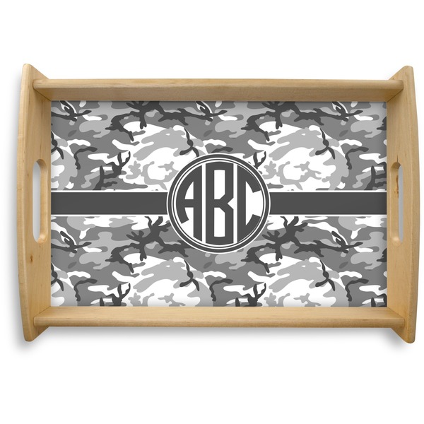 Custom Camo Natural Wooden Tray - Small (Personalized)