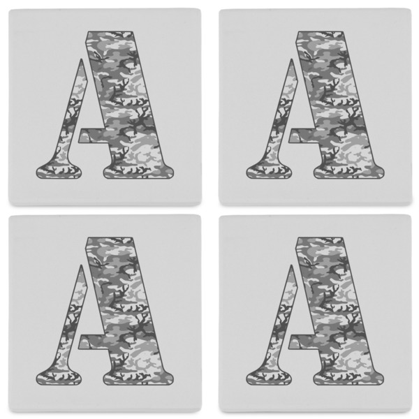 Camo Set of 4 Sandstone Coasters - See All 4 View