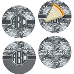 Camo Set of 4 Glass Appetizer / Dessert Plate 8" (Personalized)