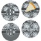 Camo Set of 4 Glass Appetizer / Dessert Plate 8" (Personalized)