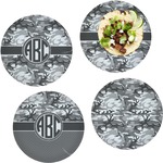 Camo Set of 4 Glass Lunch / Dinner Plate 10" (Personalized)